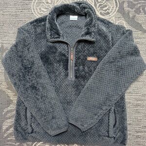 Columbia Charcoal Sherpa Fleece Quarter Zip Jacket